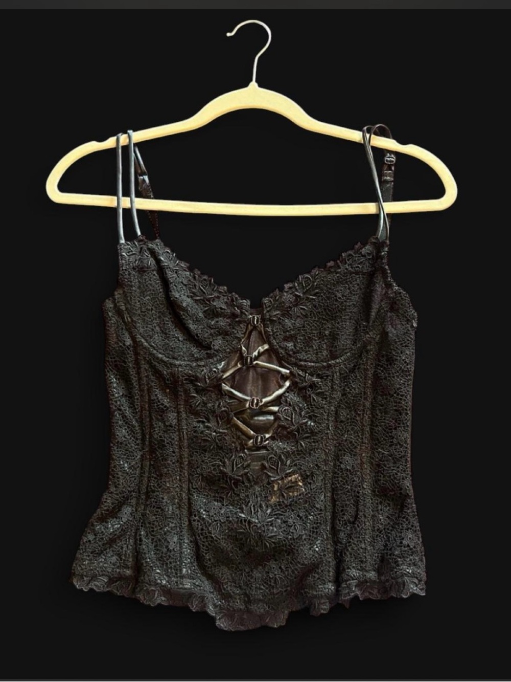 Felina Lingerie Black Lace Corset